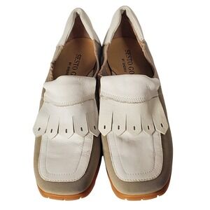 Sesto Golf by Sherry Womens 8 Narrow Golf Shoes Kiltie Fringe Leather Loafers